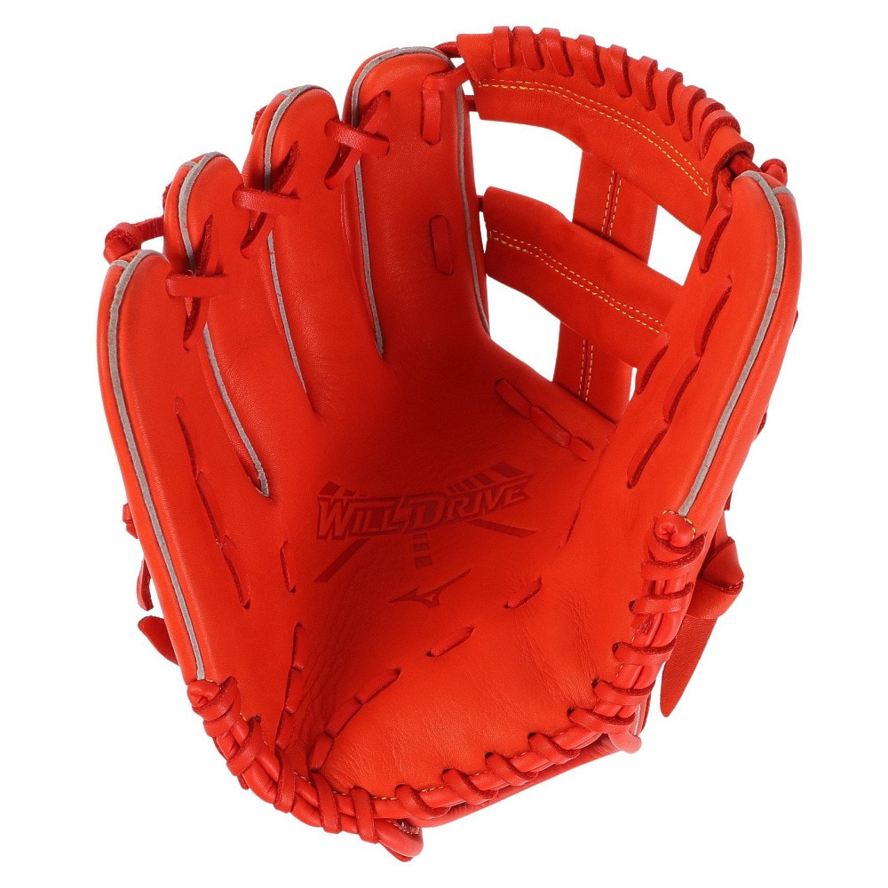 ミズノ（MIZUNO）（キッズ）少年軟式用グラブ オールラウンド用 野球グローブ ジュニア WILL DRIVE RED 1AJGY18510 52H