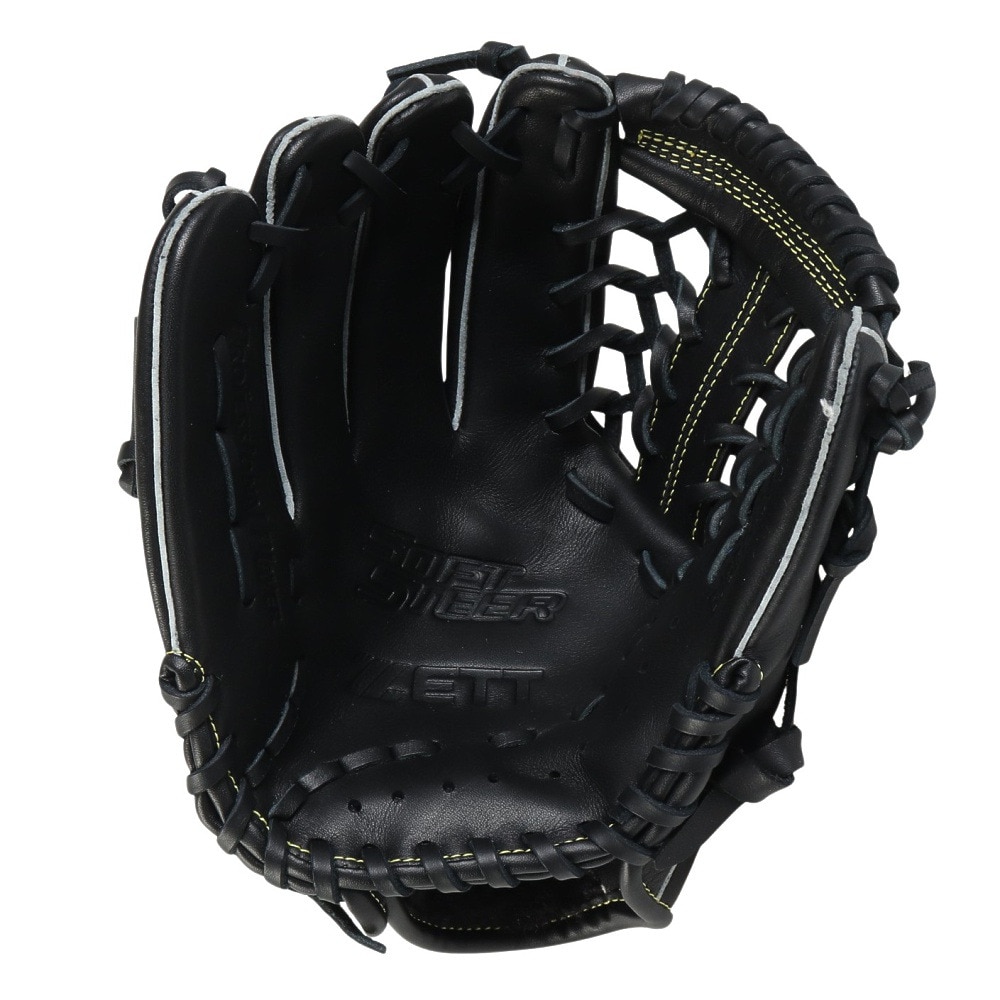 新品 未使用 ZETT PRO MODEL 軟式グローブ 黒 左用 ゼット（ZETT）（キッズ）少年軟式用グラブ オールラウンド用 野球