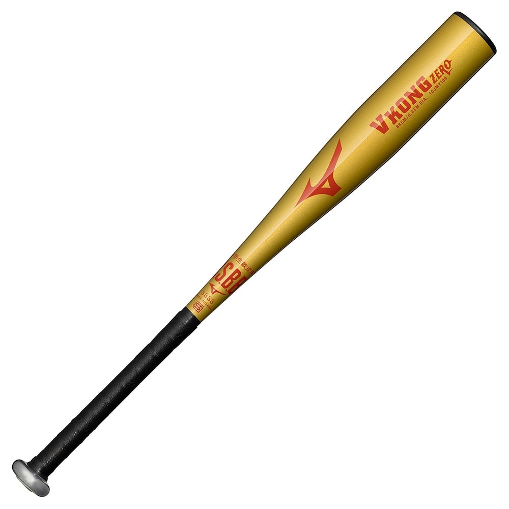 ミズノ（MIZUNO）（キッズ）少年軟式用バット 野球 小学生軟式用VコングZERO 金属製 68cm/平均420g 1CJMY18968 50