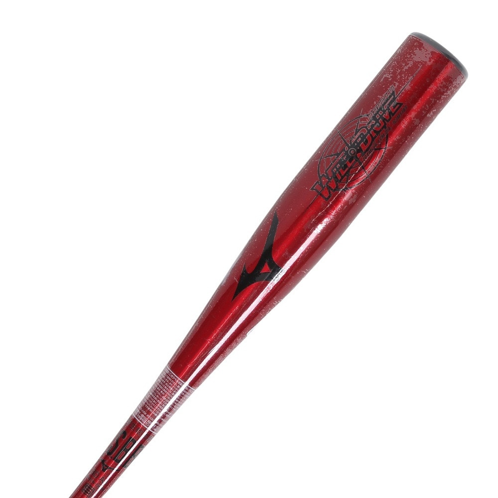 ミズノ（MIZUNO）（キッズ）少年軟式用バット 野球 ジュニア ウィルドライブ レッド×ヒッティングナビ トップ 76cm/平均480g 1CJMY18376 62