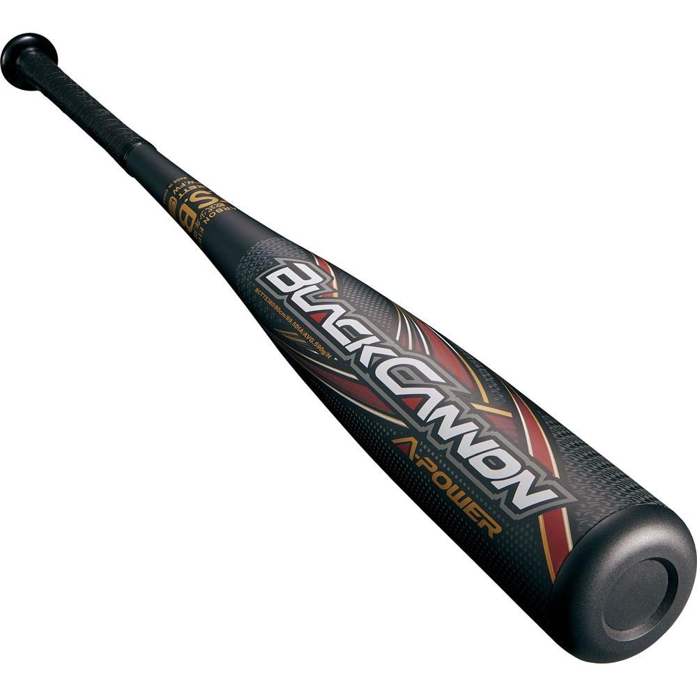 ゼット（ZETT）（キッズ）少年軟式用FRP製バット 野球 ジュニア ブラックキャノン APower 76cm/580g平均 BCT75376-1900