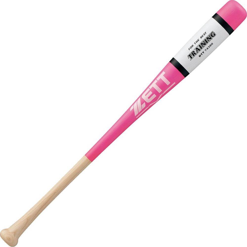 ゼット（ZETT）（キッズ）少年軟式用バット 野球 トレーニングバット 木製 80cm/平均800g BTT74380-6100YK