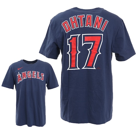 ナイキ（NIKE）（メンズ）メンズ MLB 半袖Tシャツ 大谷 OTANI ネーム&ナンバーTシャツ ネイビー N19944BAN3JKB 野球
