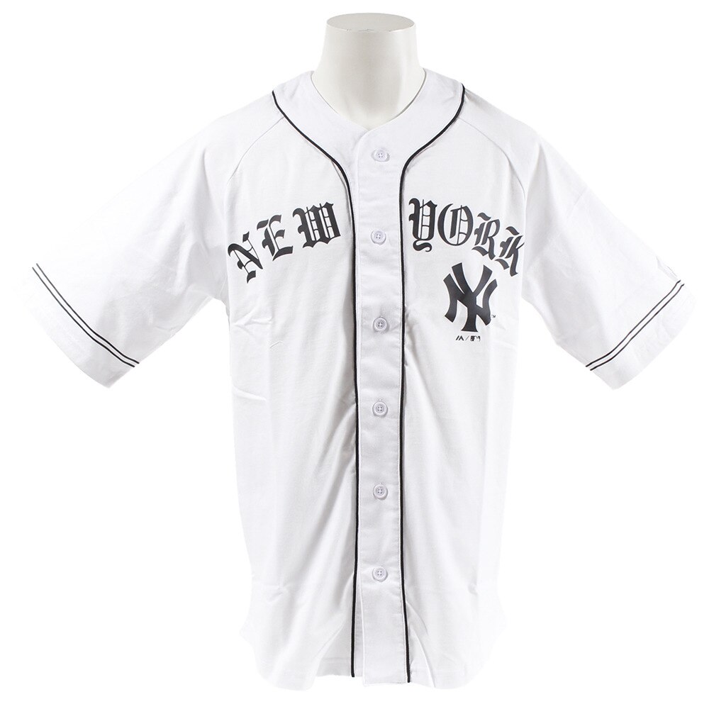  【ポイント15倍】【多少の傷汚れありの為大奉仕】ヤンキース ベースボール 半袖シャツ MM21-NYK-8S05-WHT
