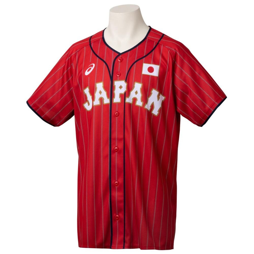 ASICS 侍JAPAN レプリカユニフォーム 野球 日本代表 2021 応援グッズ 2121A299.600 赤 レッド Ｓ 70 野球