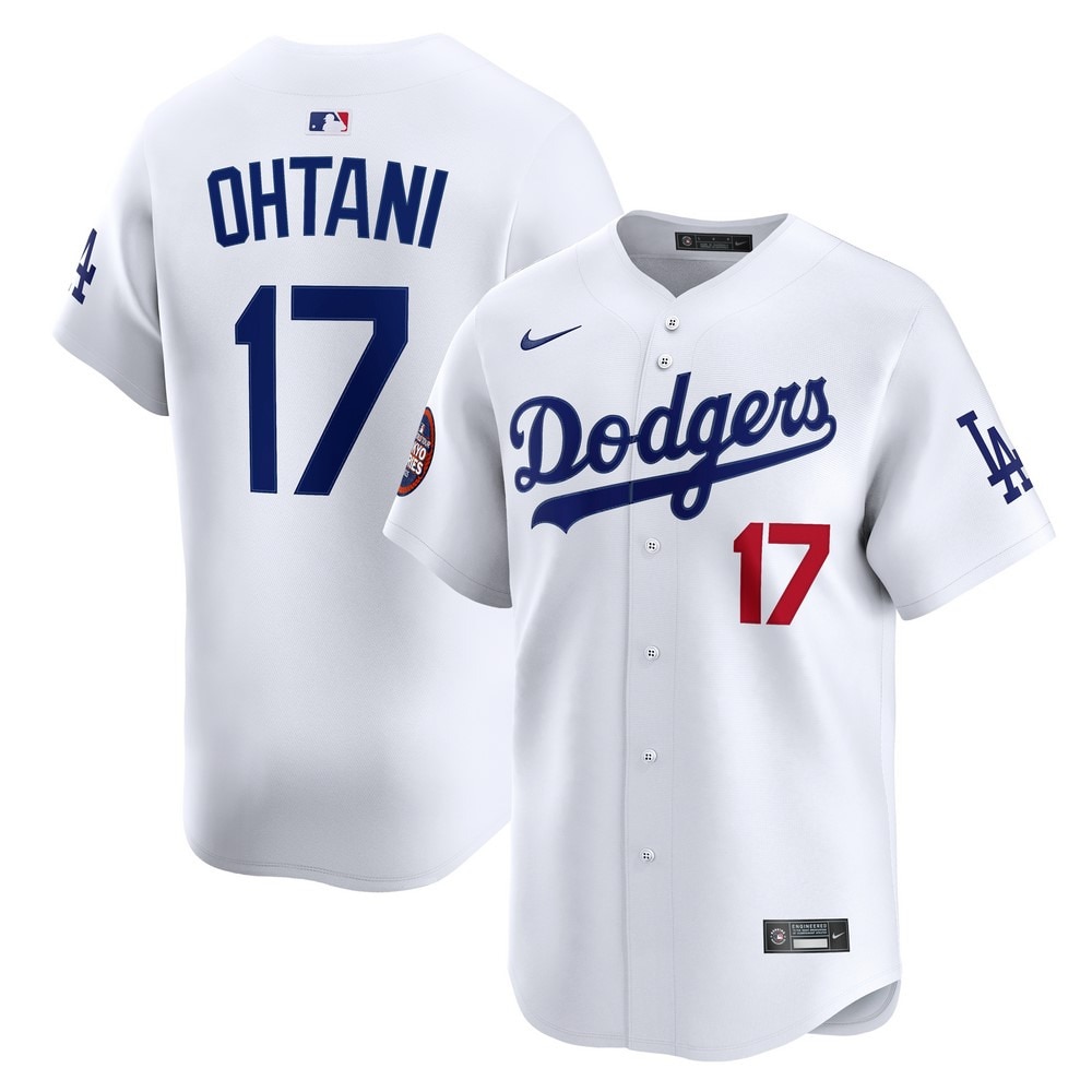 エムエルビー（MLB）（メンズ）【MLB 東京シリーズ】ドジャース 大谷翔平 リミテッドユニフォーム ホーム ホワイト 25MLB WORLD TOUR TOKYO 袖パッチ付 LM25-LDHO-LD9-J02-P