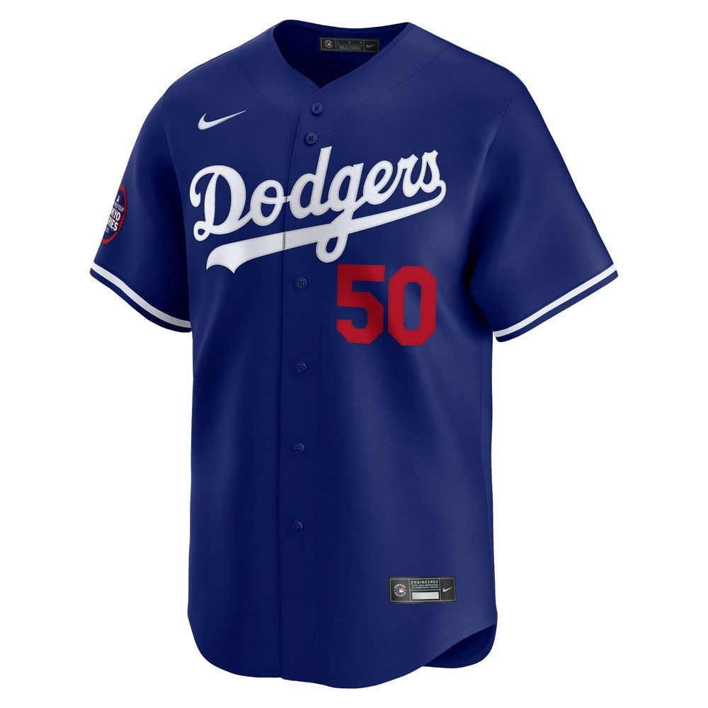 エムエルビー（MLB）（メンズ）野球 ドジャース ムーキー・ベッツ リミテッドユニフォーム オルトネイト2 ブルー LM25-LDA2-LD9-HU2