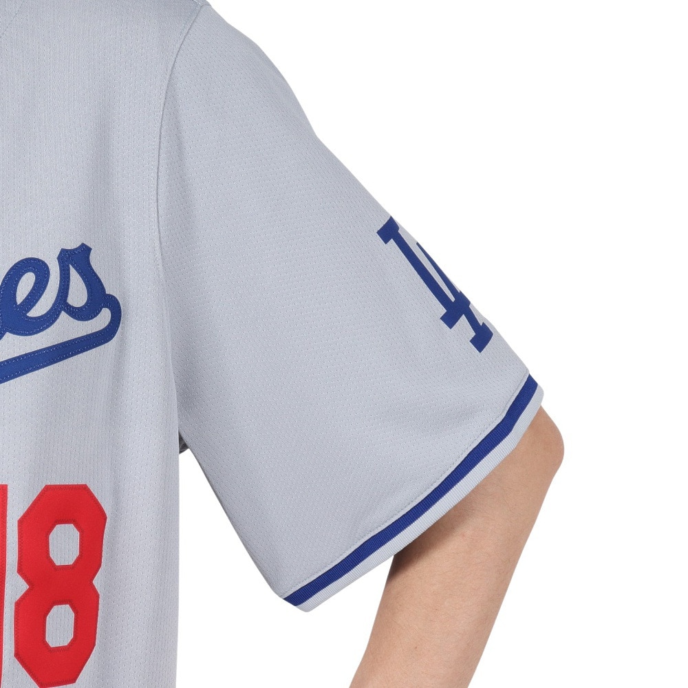 エムエルビー（MLB）（メンズ）野球 ドジャース 山本由伸 リミテッドユニフォーム ロード グレー LM25-LDRD-LD9-HU5