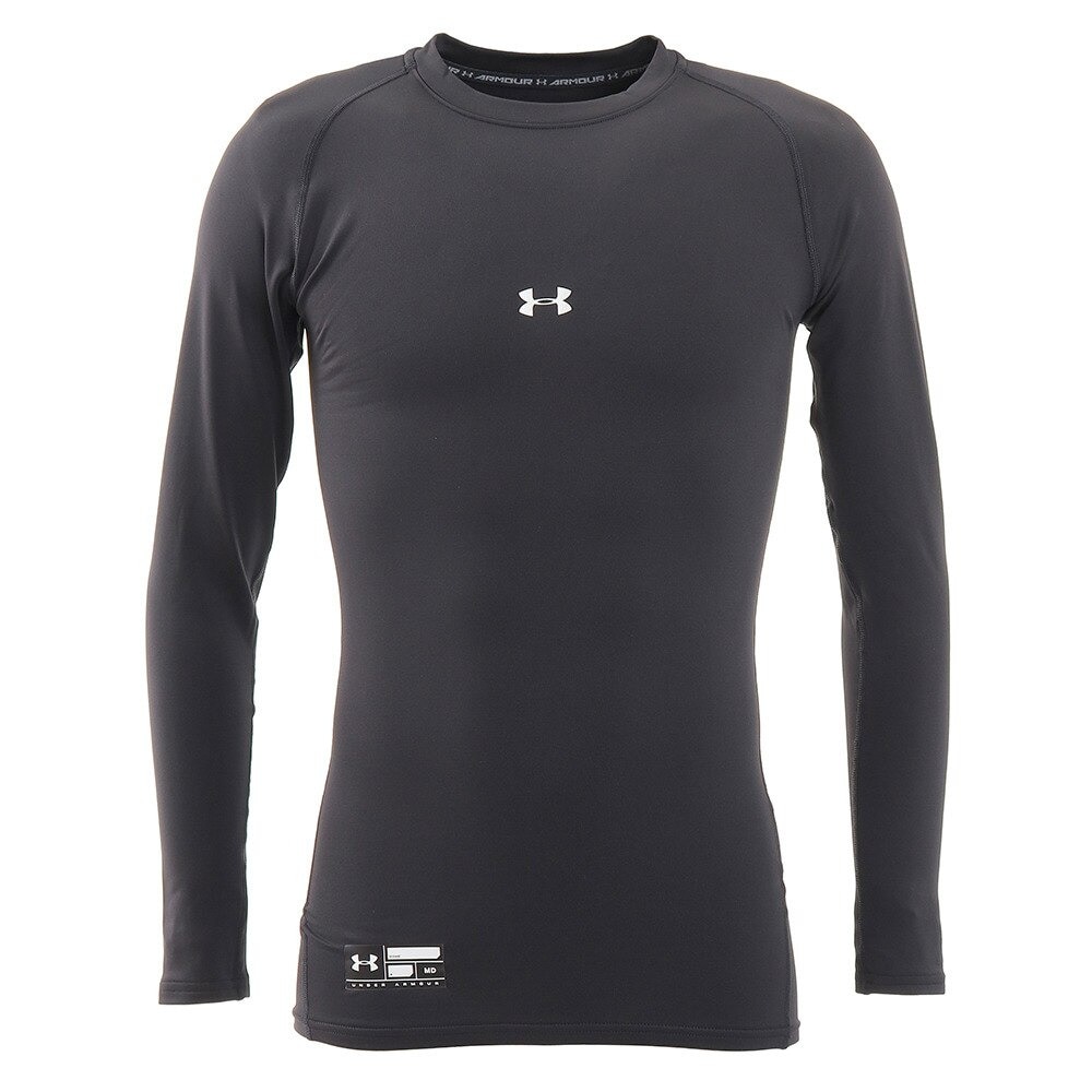 アンダーアーマー（UNDER ARMOUR）（メンズ）コールドギアアーマー ロングスリーブ クルーネックシャツ 1346865 BLK BB 防寒  トレーニング 冬用 長袖 インナー スポーツ用品はスーパースポーツゼビオ