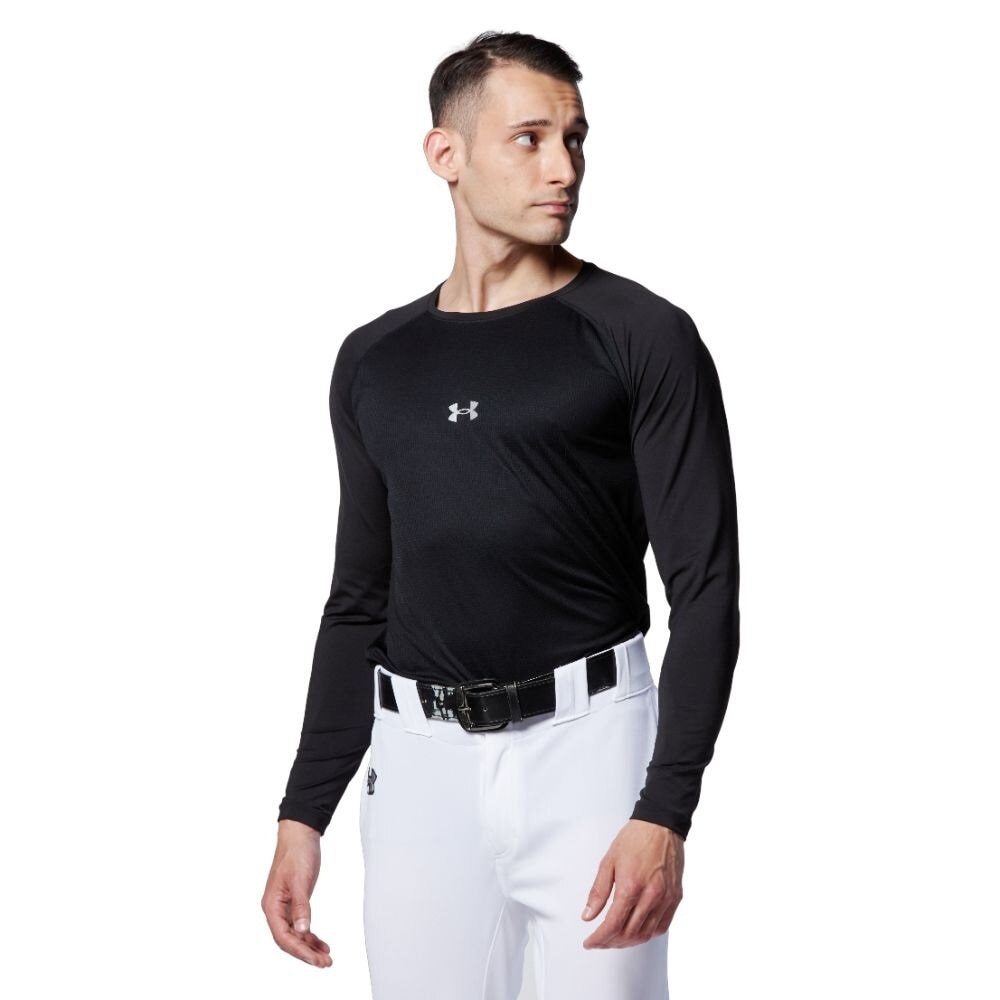 アンダーアーマー（UNDER ARMOUR）（メンズ）野球 アンダーシャツ フィットコンフォート ロングスリーブ 1364469 黒  スポーツ用品はスーパースポーツゼビオ