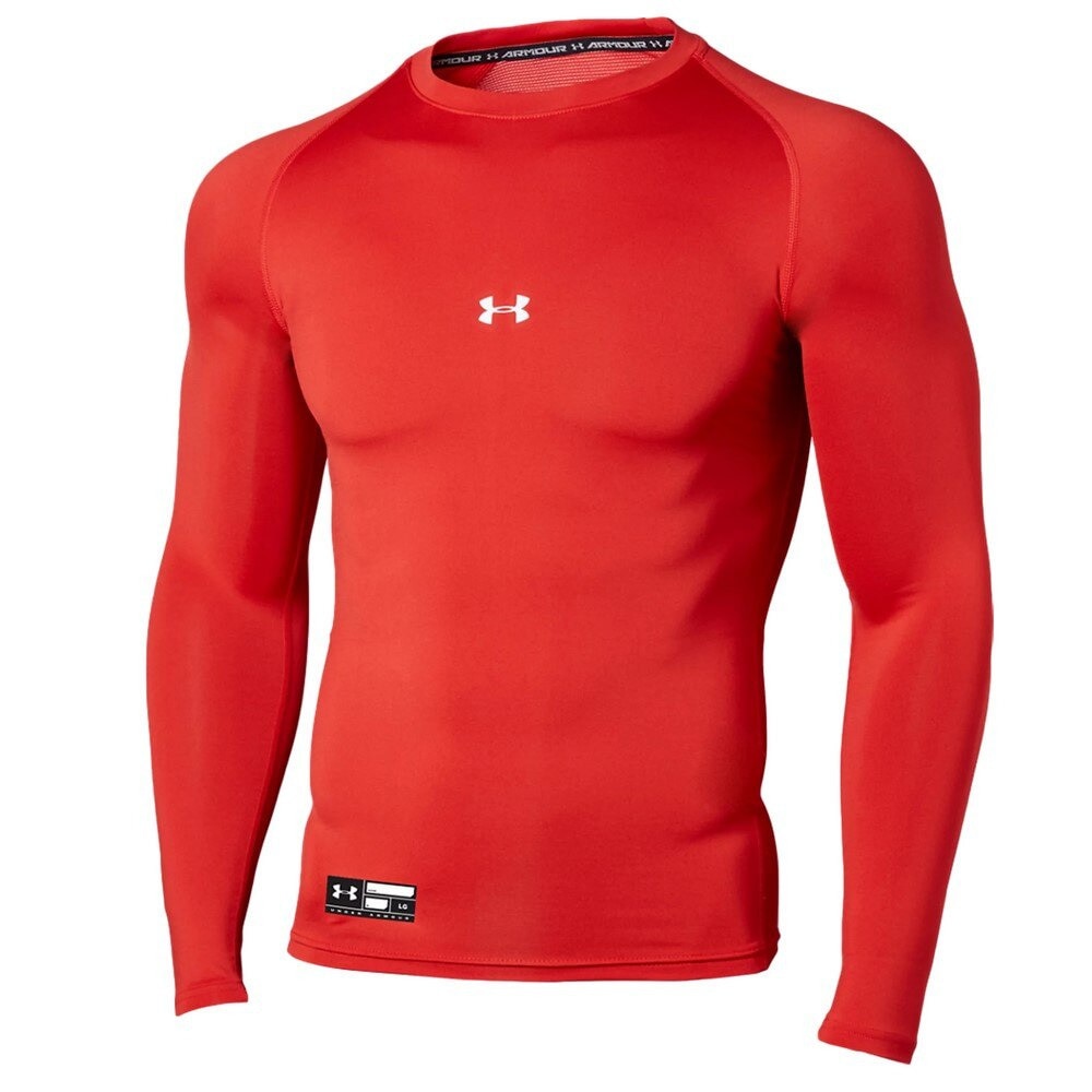 アンダーアーマー（UNDER ARMOUR）（メンズ）アンダーシャツ ヒートギアアーマー コンプレッション ロングスリーブ クルー 1358646 600 速乾