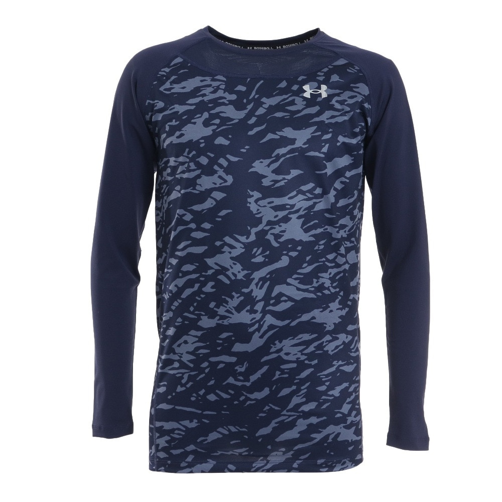 アンダーアーマー（UNDER ARMOUR）（メンズ）野球 アンダーシャツ FIT CMF NVUD 長袖シャツ 1371959 410  スポーツ用品はスーパースポーツゼビオ