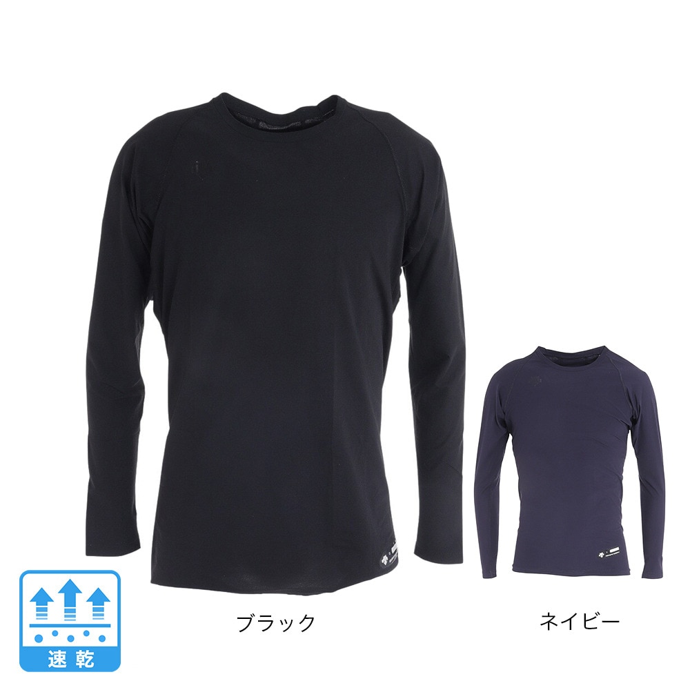 デサント（DESCENTE）（メンズ）野球 丸長袖アンダーシャツ STD-771B BLK 速乾