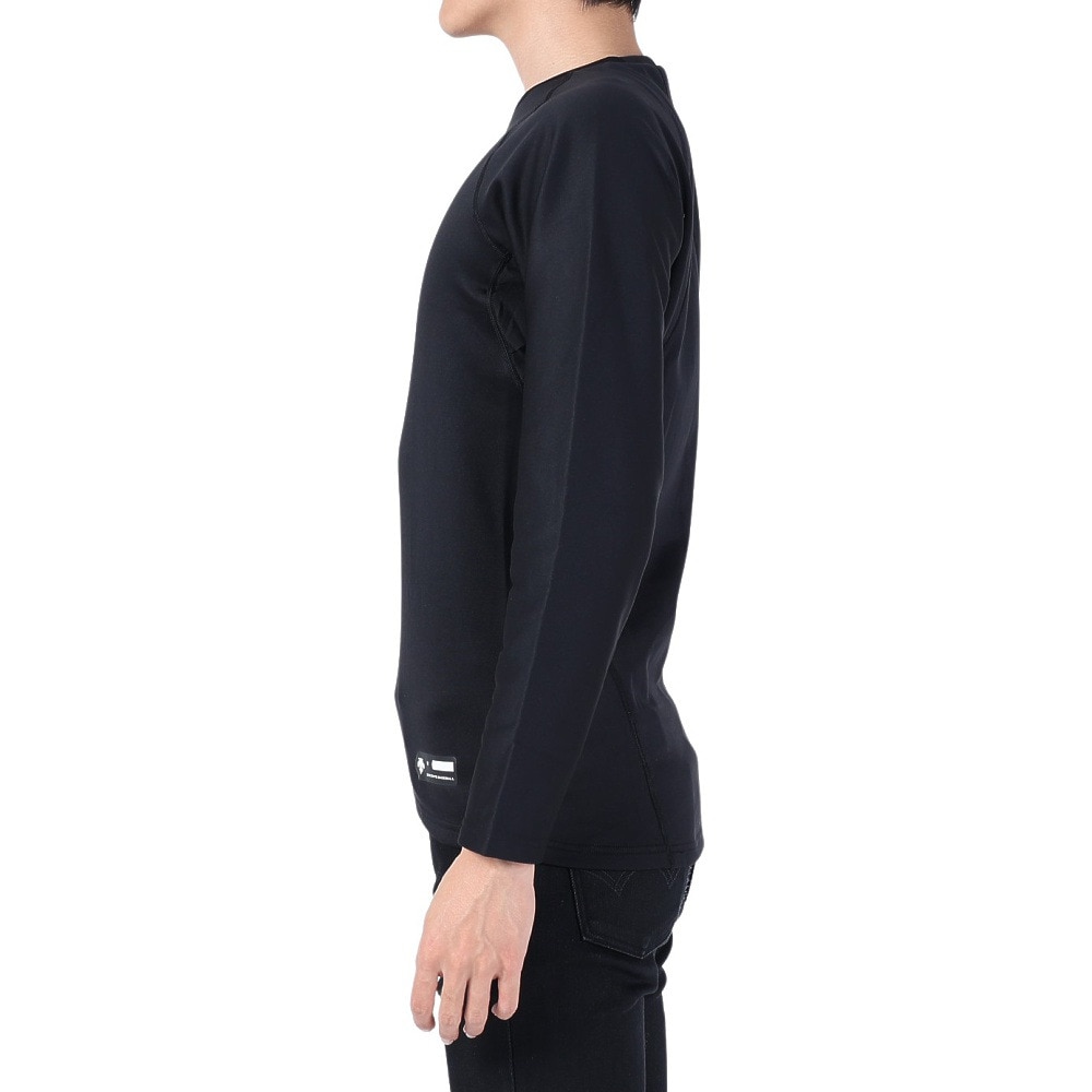デサント（DESCENTE）（メンズ）野球 丸首 長袖アンダーシャツ 裏起毛 STD-657 BLK