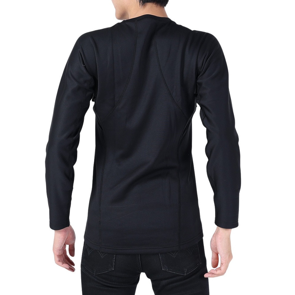 デサント（DESCENTE）（メンズ）野球 丸首 長袖アンダーシャツ 裏起毛 STD-657 BLK