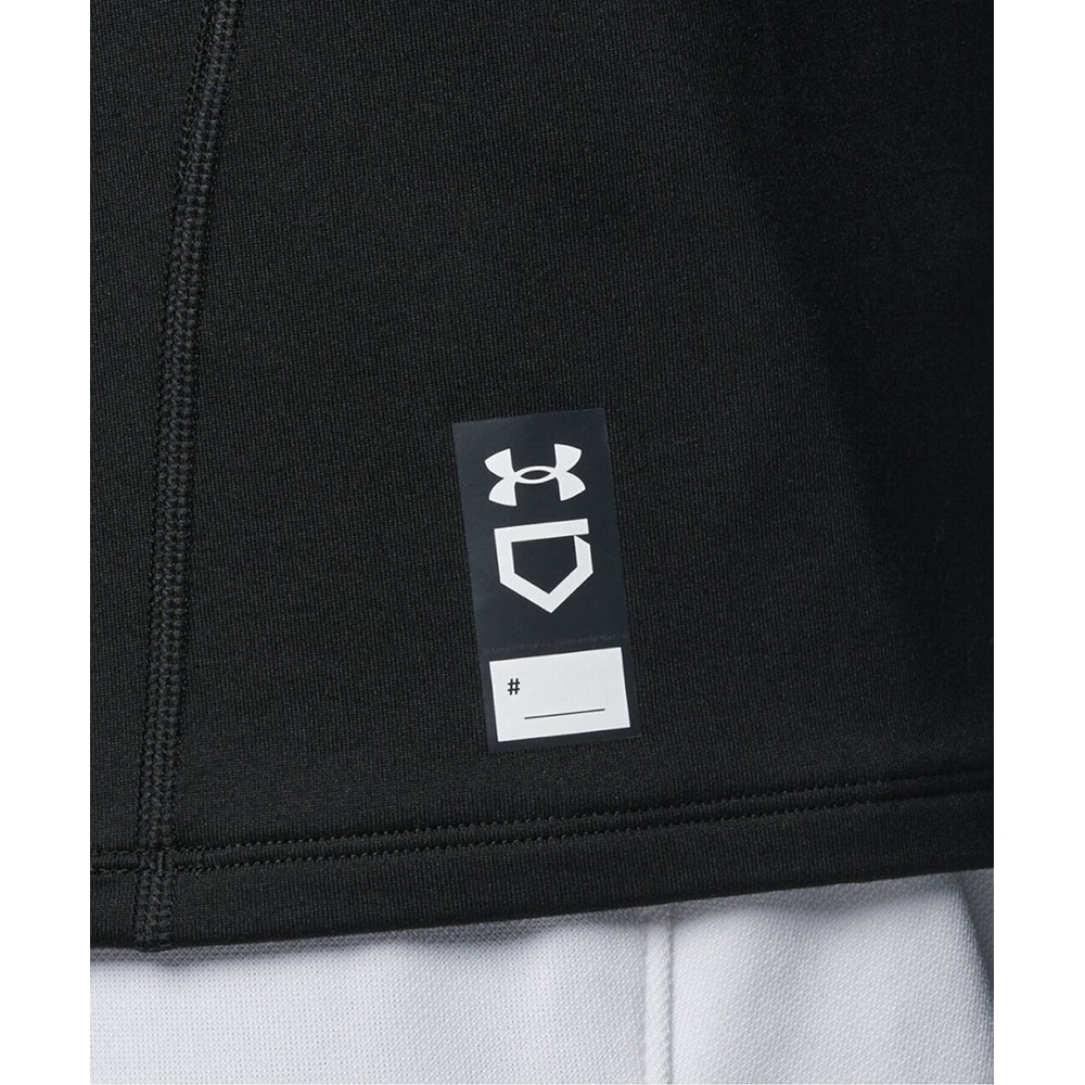 115アンダーアーマー1299390コールドギアS 黒xグレー系 長袖 フリース