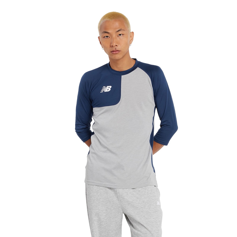 ニューバランス（new balance）（メンズ）野球 アンダーシャツ ベースボールアシンメトリ― ロングスリーブトップ 右投げ用 MT41714RNNY