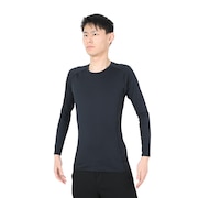 (メンズ)野球 アンダーシャツ 抗菌 高機能 長袖 丸首 UVカット 吸汗速乾 防臭 723PG1ES3980 黒 コンプレッションインナー