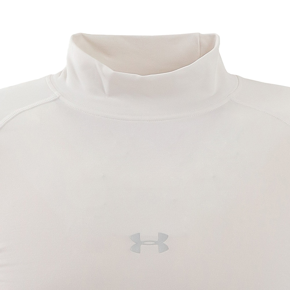 アンダーアーマー（UNDER ARMOUR）（メンズ）コールドギアアーマー ロングスリーブ モックシャツ 1346864 WHT BB 防寒 トレーニング 冬用 インナー ハイネック