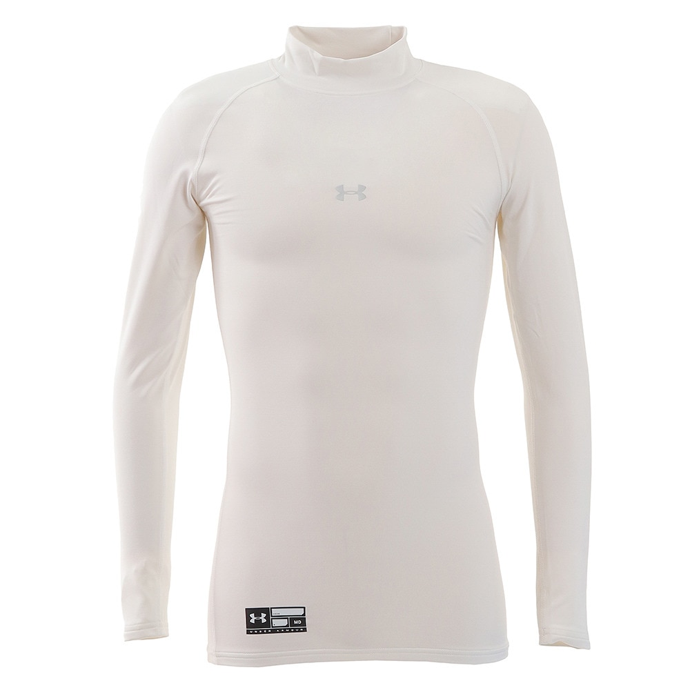 アンダーアーマー（UNDER ARMOUR）（メンズ）コールドギアアーマー ロングスリーブ モックシャツ 1346864 WHT BB 防寒 トレーニング 冬用 インナー ハイネック