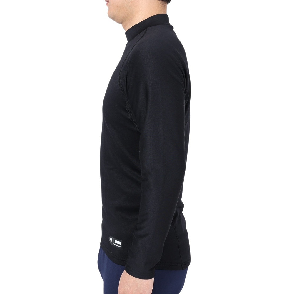 デサント（DESCENTE）（メンズ）野球 裏起毛 ハイネック長袖アンダーシャツ STD-658 BLK
