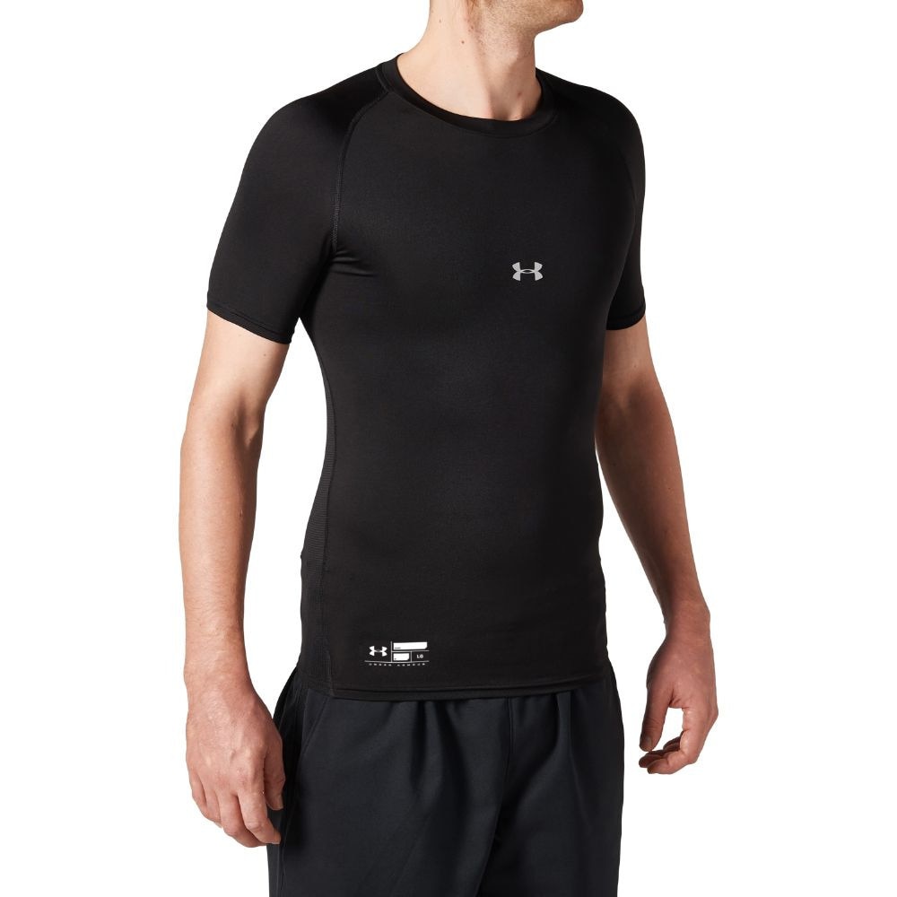 アンダーアーマー（UNDER ARMOUR）（メンズ）野球 アンダーシャツ 半袖 ヒートギア アーマー コンプレッション クルー 1313259 BLK/SIL BB 黒