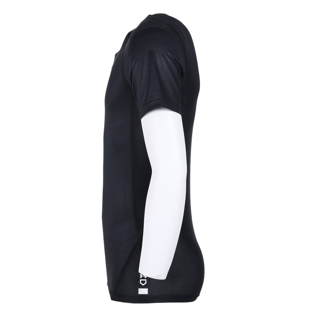 アンダーアーマー（UNDER ARMOUR）（メンズ）野球 アンダーシャツアイソチル コンプレッション ショートスリーブ クルー ブラック UPF50 1364732 BLK