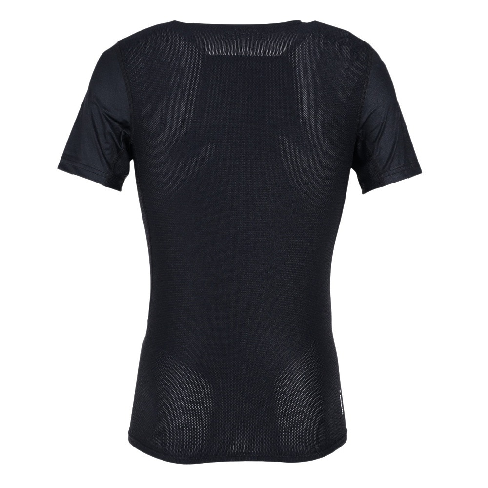 アンダーアーマー（UNDER ARMOUR）（メンズ）野球 アンダーシャツ 半袖 夏用 アイソチル コンプレッション ショートスリーブ クルー ブラック UPF50 紫外線カット 1364732 BLK 冷感 速乾