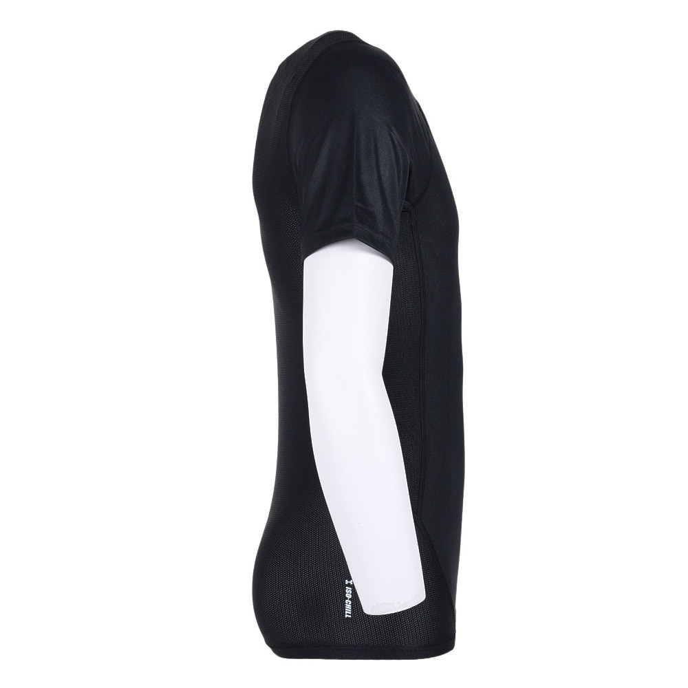 アンダーアーマー（UNDER ARMOUR）（メンズ）野球 アンダーシャツ 半袖 夏用 アイソチル コンプレッション ショートスリーブ クルー ブラック UPF50 紫外線カット 1364732 BLK 冷感 速乾