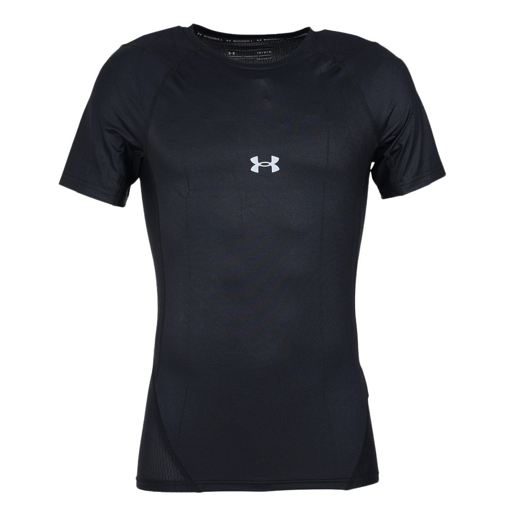 アンダーアーマー（UNDER ARMOUR）（メンズ）野球 アンダーシャツアイソチル コンプレッション ショートスリーブ クルー ブラック UPF50 1364732 BLK