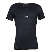 アンダーアーマー（UNDER ARMOUR）（メンズ）野球 アンダーシャツ 半袖 夏用 アイソチル コンプレッション ショートスリーブ クルー ブラック UPF50 紫外線カット 1364732 BLK 冷感 速乾