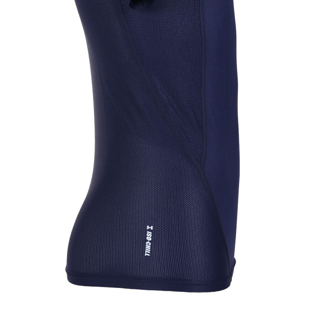 アンダーアーマー（UNDER ARMOUR）（メンズ）野球 アンダーシャツ 半袖 夏用 アイソチル コンプレッション ショートスリーブ クルー ネイビー UPF50 紫外線カット 1364732 MDN BB 冷感 速乾