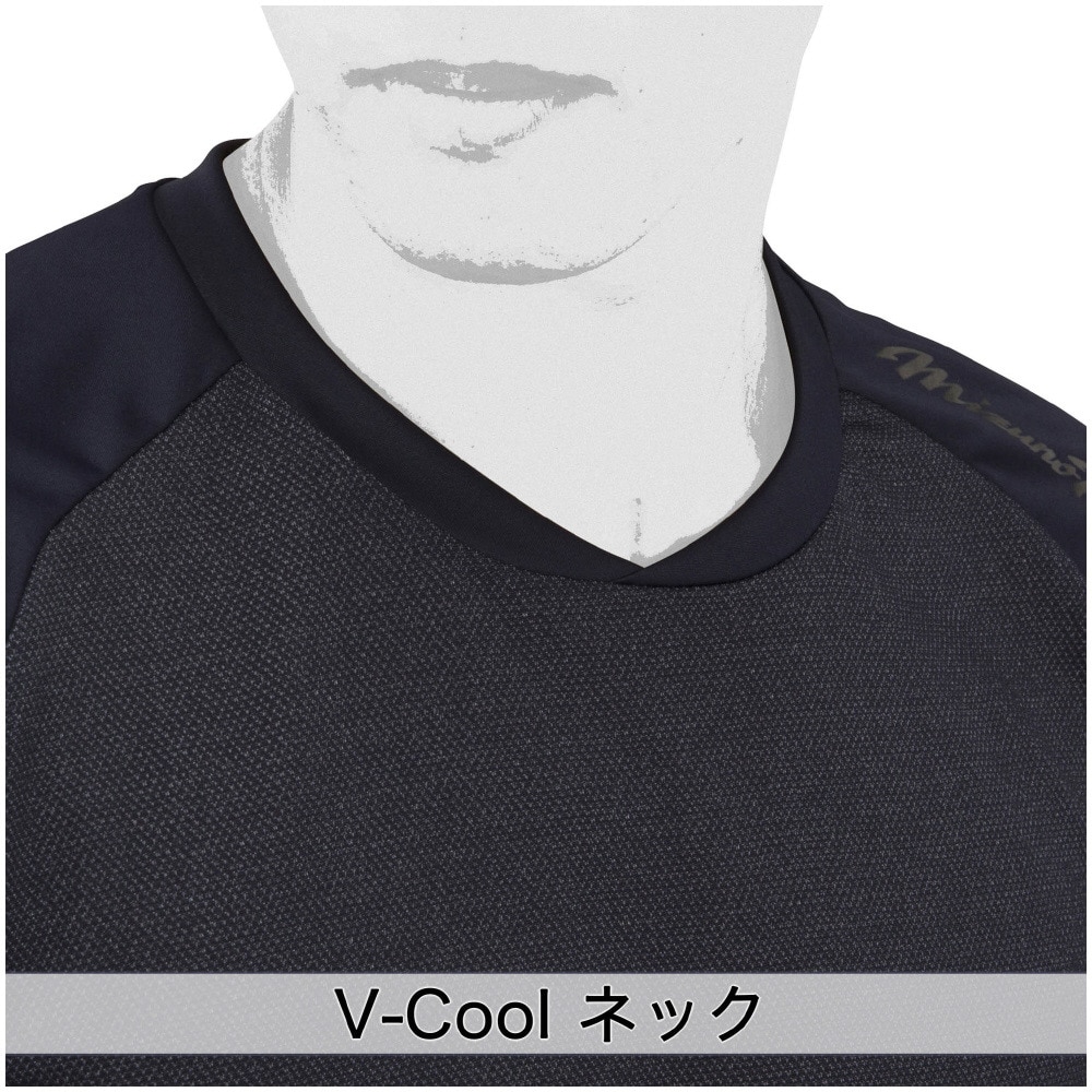 ミズノ（MIZUNO）（メンズ）野球 ミズノプロ アンダーシャツ KUGEKI ICE V-Coolネック 半袖 12JA2P3414 夏用 冷感 速乾