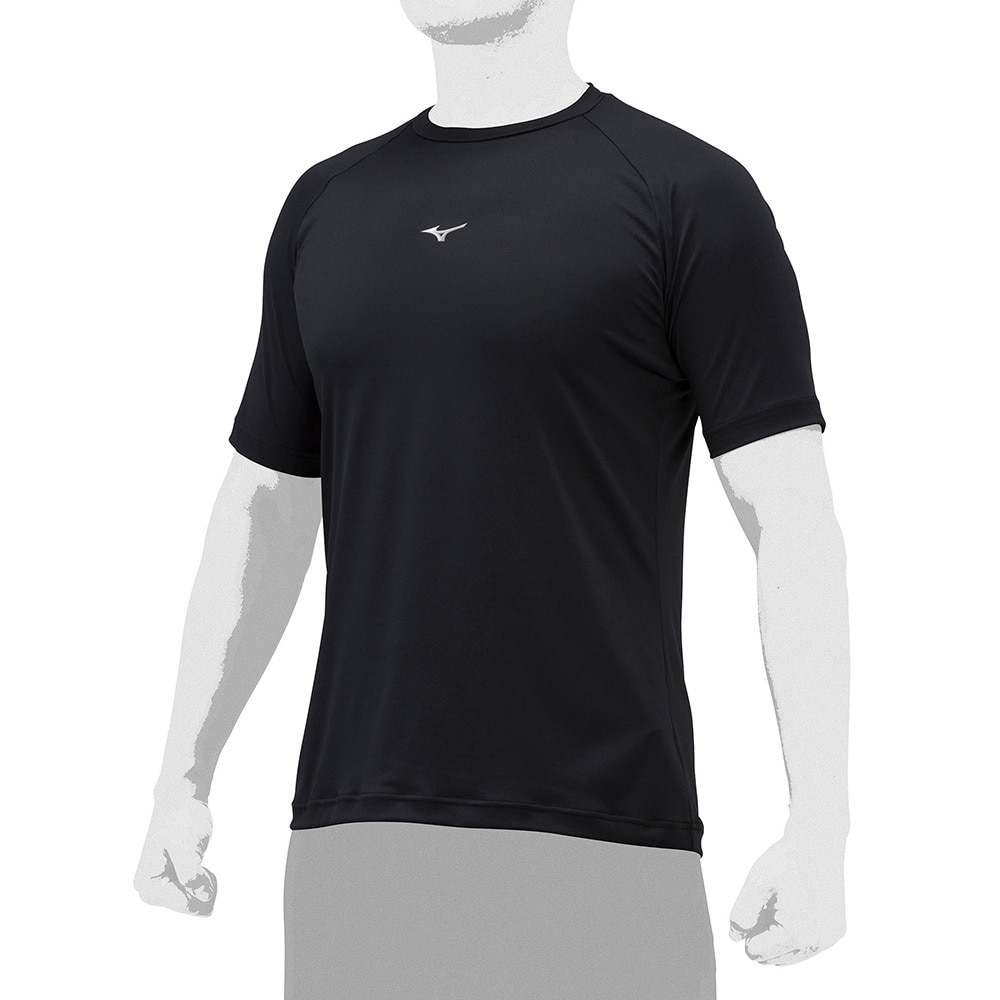 ミズノ（MIZUNO）（メンズ）【新商品】 野球 アンダーシャツ ローネック 半袖 12JAAP3009 速乾