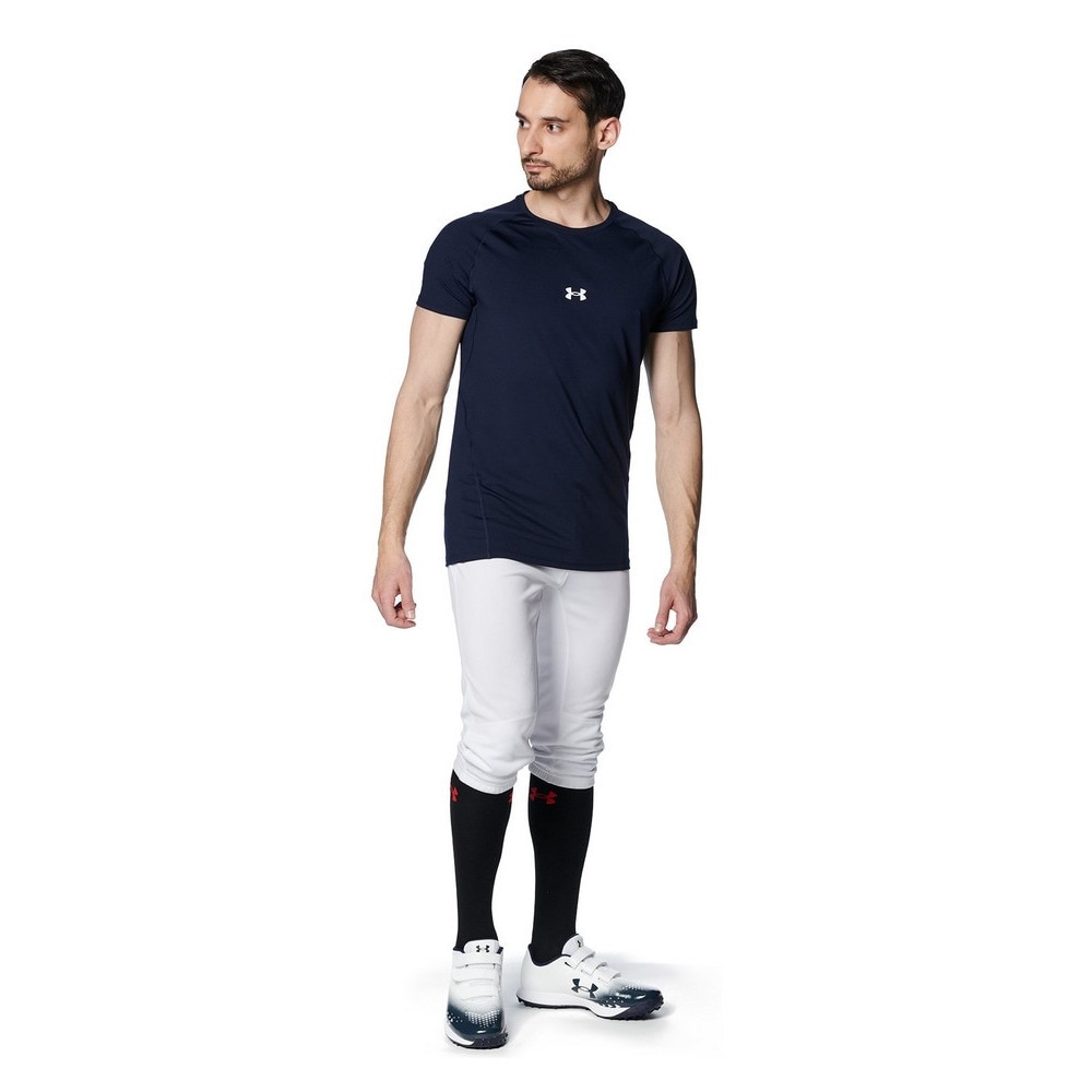 アンダーアーマー（UNDER ARMOUR）（メンズ）野球 ヒートギアアーマー コンフォートフィッティド 半袖クルーネック アンダーシャツ 1384732 410 速乾