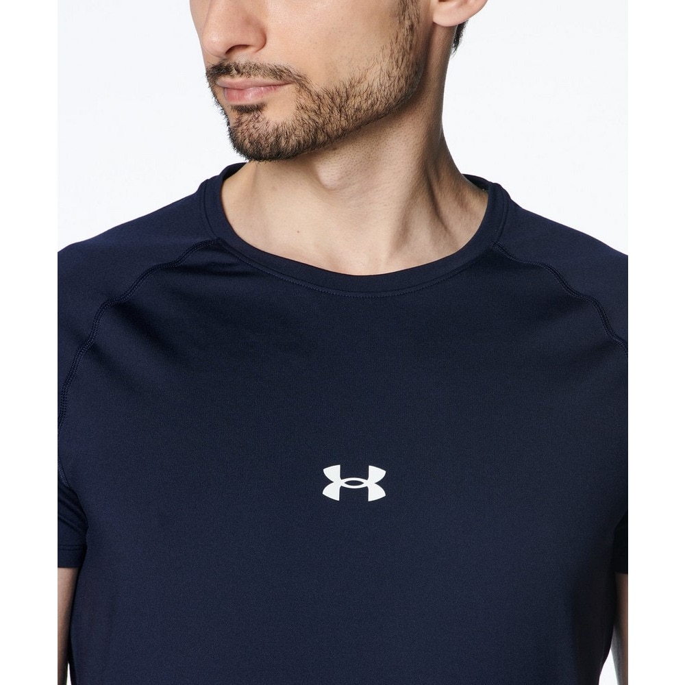 アンダーアーマー（UNDER ARMOUR）（メンズ）野球 ヒートギアアーマー コンフォートフィッティド 半袖クルーネック アンダーシャツ 1384732 410 速乾