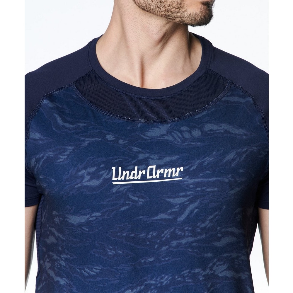アンダーアーマー（UNDER ARMOUR）（メンズ）野球 ヒートギアアーマー コンフォートフィッティド ノベルティ 半袖クルーネック アンダーシャツ 1384734 410 速乾