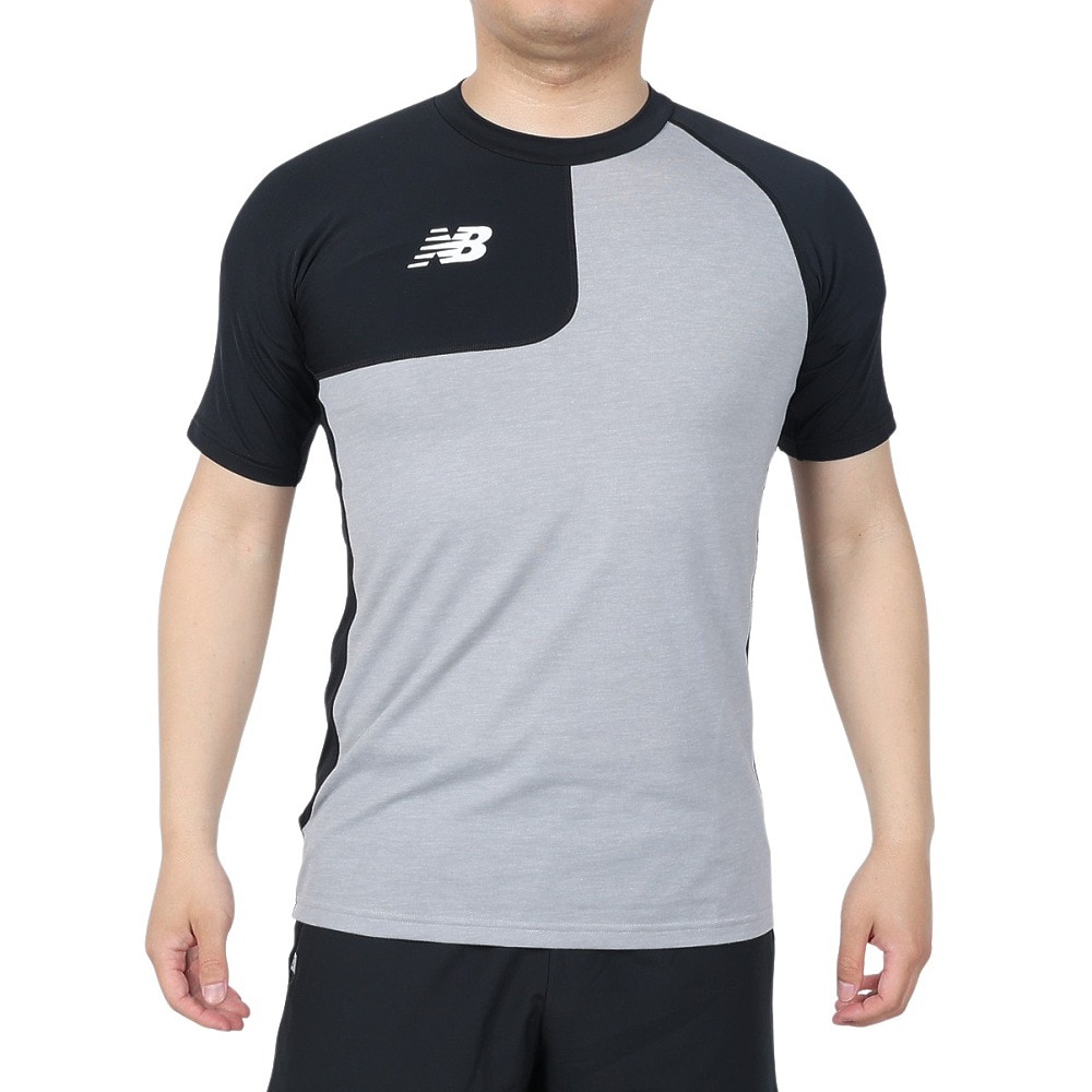 ニューバランス（new balance）（メンズ）野球 アンダーシャツ BP ベースボールアシンメトリー 半袖Tシャツ 右投げ用 MT41704RBK