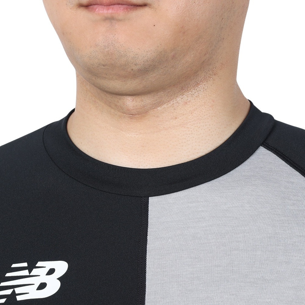 ニューバランス（new balance）（メンズ）野球 アンダーシャツ BP ベースボールアシンメトリー 半袖Tシャツ 右投げ用 MT41704RBK