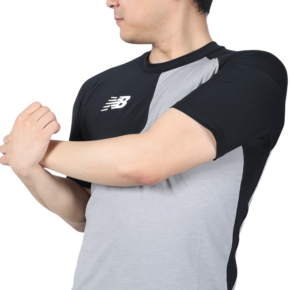 ニューバランス（new balance）（メンズ）野球 アンダーシャツ BP ベースボールアシンメトリー 半袖Tシャツ 右投げ用 MT41704RBK 速乾