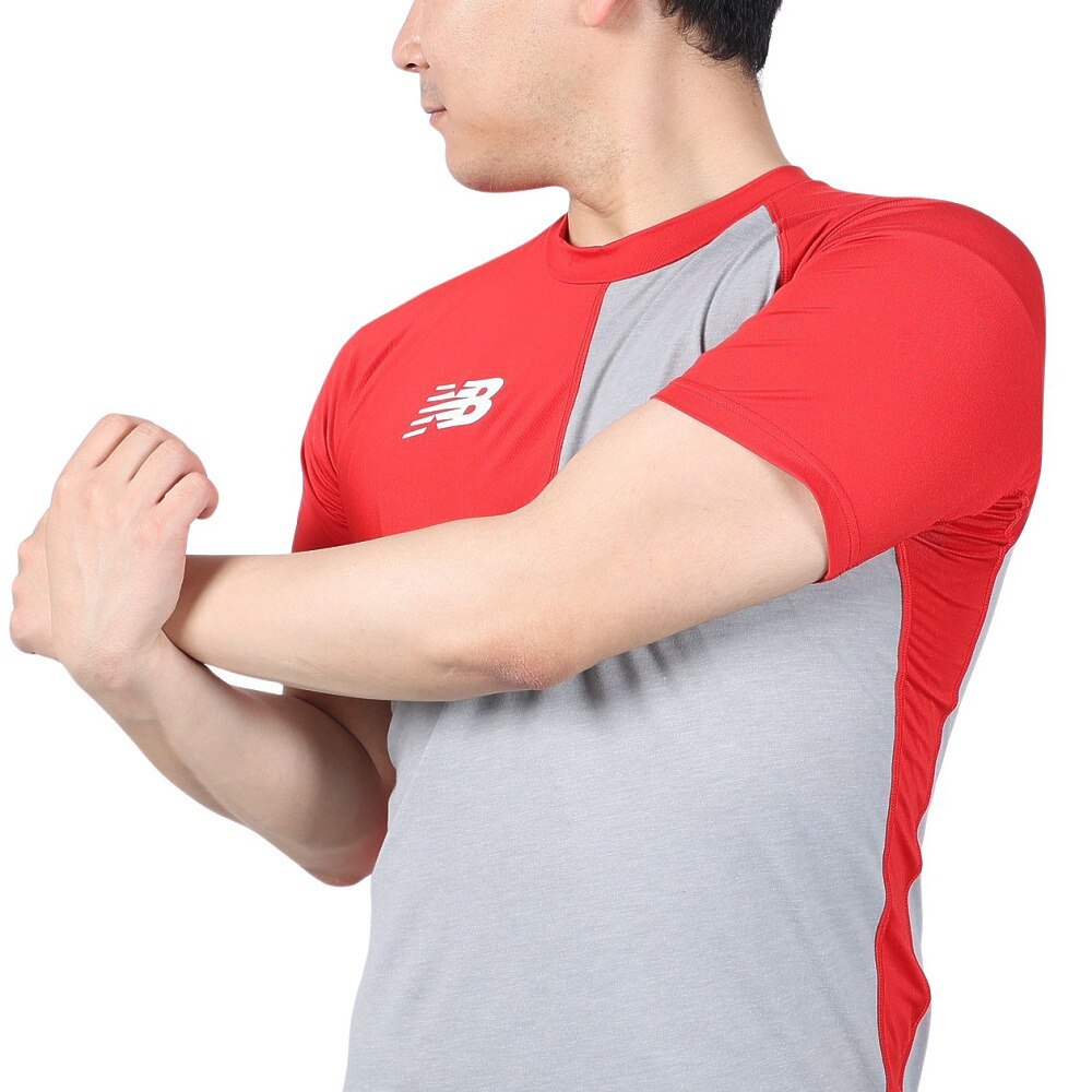 ニューバランス（new balance）（メンズ）野球 アンダーシャツ BPベースボールアシンメトリ―半袖Tシャツ 右投げ用 MT41704RTRE 速乾