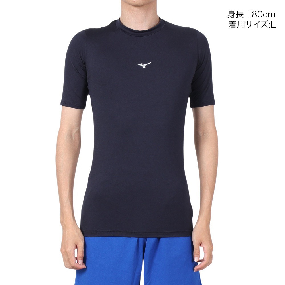 ミズノ（MIZUNO）（メンズ、レディース）野球 アンダーシャツ バイオギアローネック半袖Tシャツ 12JABC3114