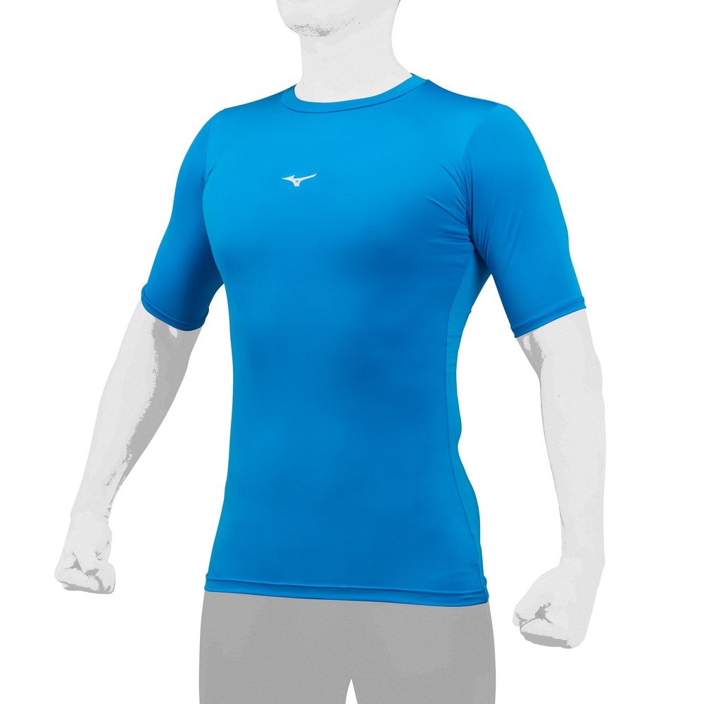 ミズノ（MIZUNO）（メンズ、レディース）野球 アンダーシャツ バイオギア ローネック 半袖 12JABC3127