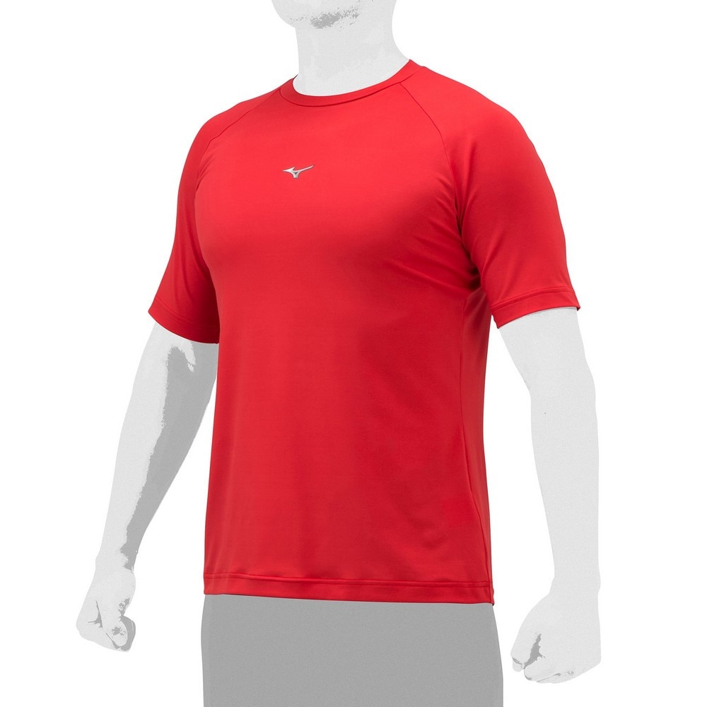 ミズノ（MIZUNO）（メンズ、レディース）野球 アンダーシャツ ローネック 半袖 12JAAP3062