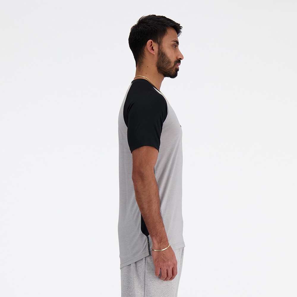 ニューバランス（new balance）（メンズ）野球 アンダーシャツ ベースボールアシンメトリー 半袖Tシャツ 左投げ用 MT41704LBK