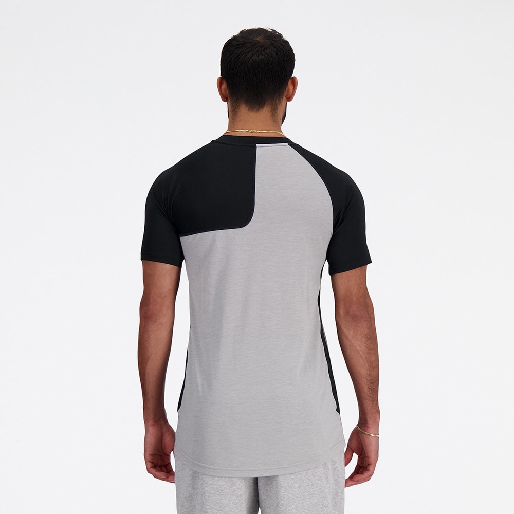 ニューバランス（new balance）（メンズ）野球 アンダーシャツ ベースボールアシンメトリー 半袖Tシャツ 左投げ用 MT41704LBK