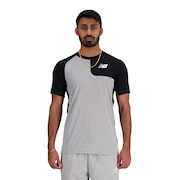 (メンズ)野球 アンダーシャツ ベースボールアシンメトリー 半袖Tシャツ 左投げ用 MT41704LBK
