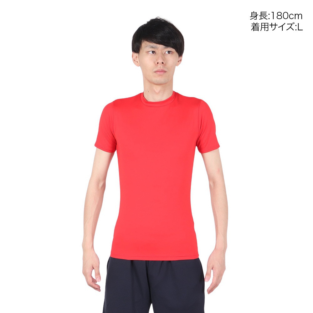 エックスティーエス（XTS）（メンズ）野球 アンダーシャツ ストレッチ丸首半袖シャツ 723G6ES4172 RED. 速乾