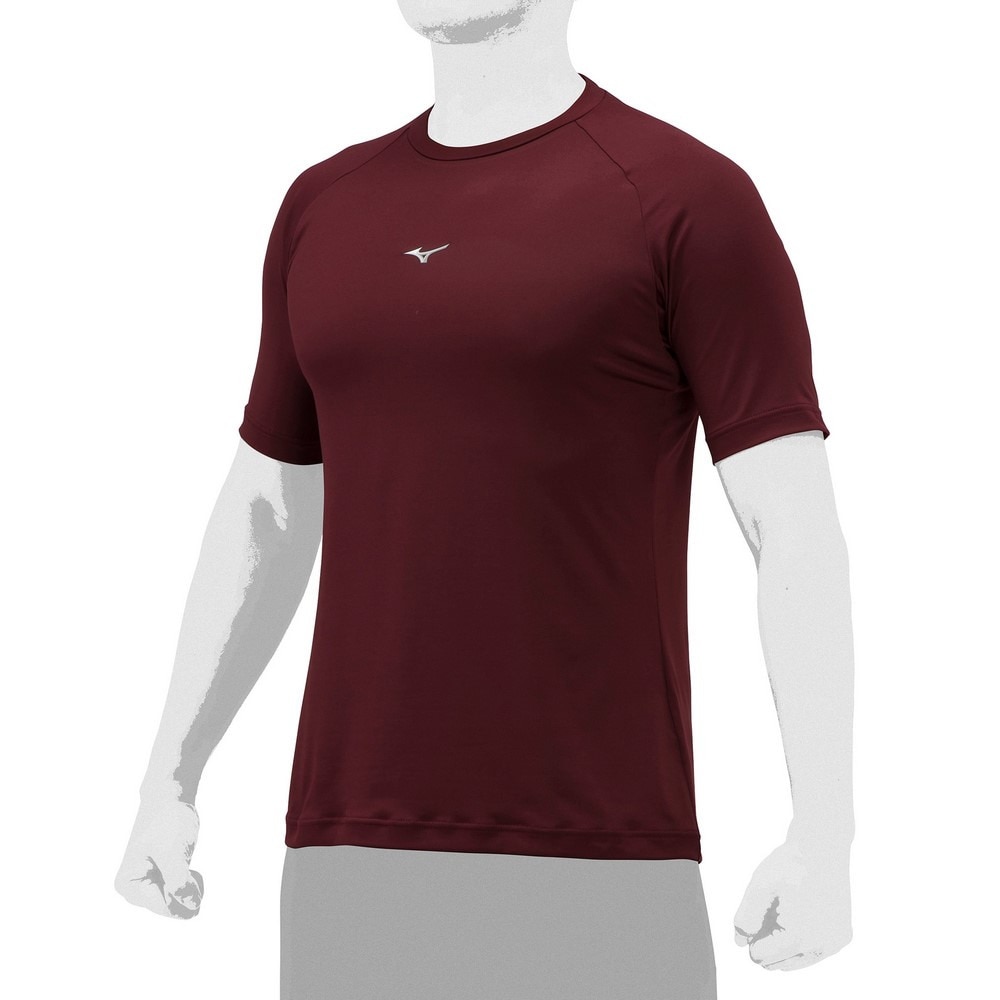 ミズノ（MIZUNO）（メンズ、レディース）野球 アンダーシャツ ローネック 半袖 12JAAP3063 速乾