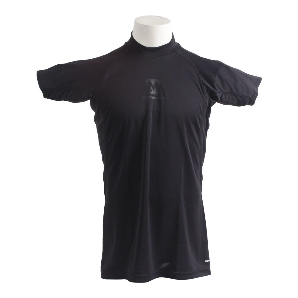  野球 ウェア Tシャツ 半袖 メンズ ハイネック レボルタイガー UWRDYS-003-BLK